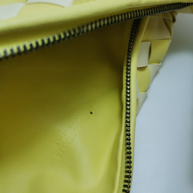 Bottega Veneta Teen Jodie Yellow White Checkered Intrecciato Leather