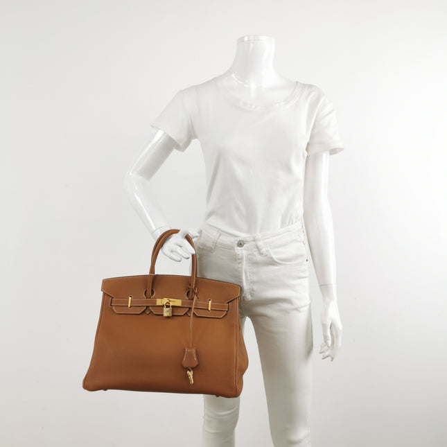 Hermès Birkin 35 Togo Leather 37 Gold Gold Hardware 2000