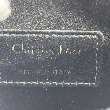 Dior Saddle Mini Silk Handbag Black with crystals