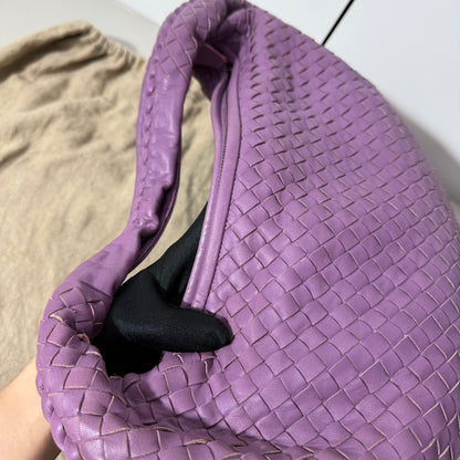 Bottega Veneta Hobo Bag Lambskin leather Lilac Lavender Purple Medium 47cm