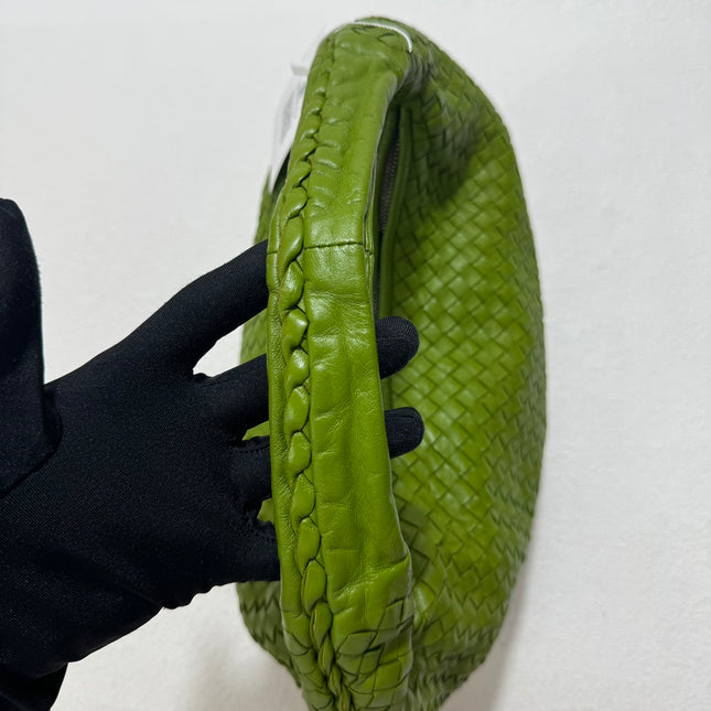 Sold Bottega Veneta Belly Hobo Intrecciato Avocado Green Nappa Leather Medium 40cm