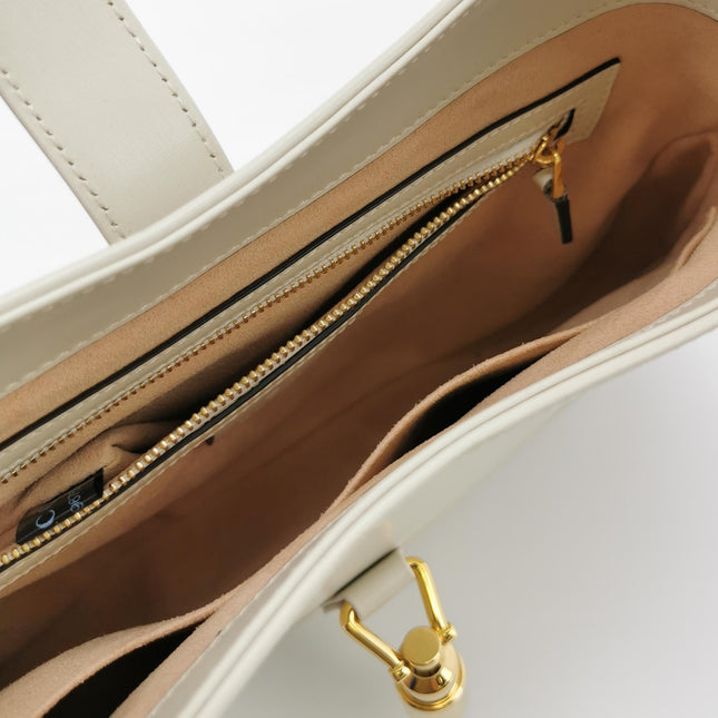 Gucci Jackie 1961 Small Leather Bag White with Strap