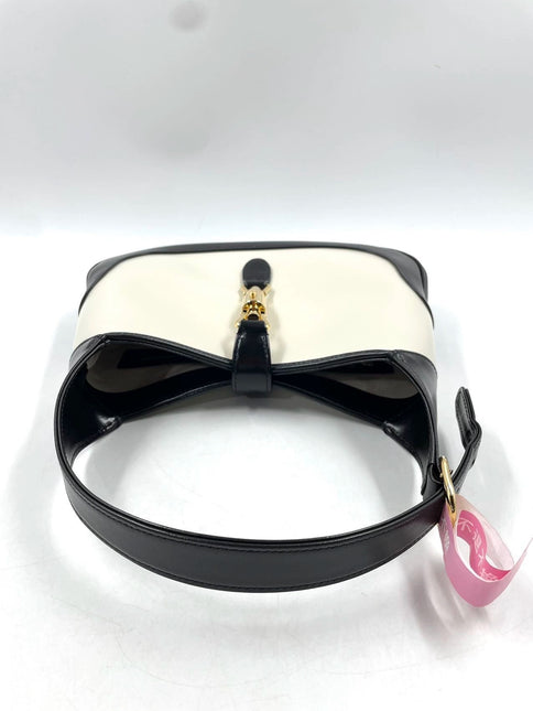 Gucci Jackie 1961 Black & White Leather Bag Small