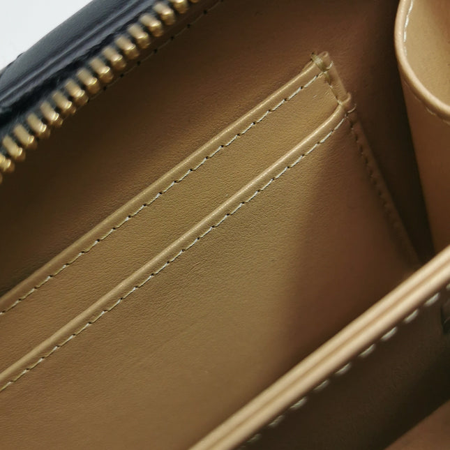 Chanel Vanity Case Mini Black Quilted Lambskin Golden Plate 2021