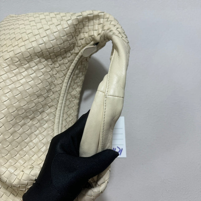 Sold Bottega Veneta Hobo Bag Large Leather Milk White 47cm
