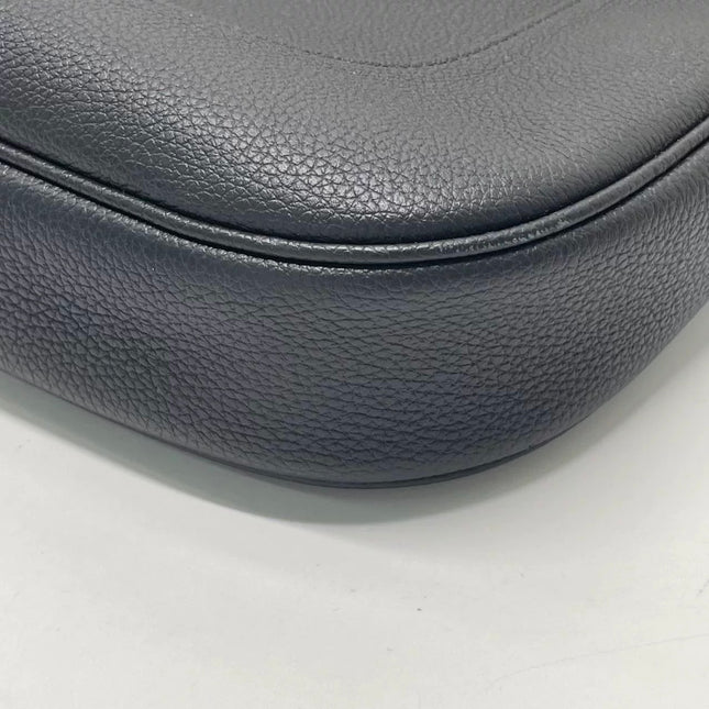 Gucci Jackie 1961 Black Large Pebbled Leather Shoulder Bag with Strap