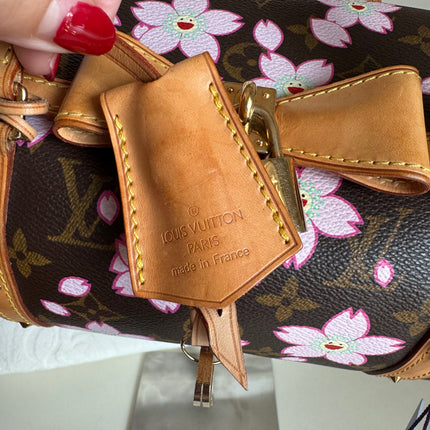 Louis Vuitton x Takashi Murakami Papillon 28 Cherry Blossom Monogram Handbag