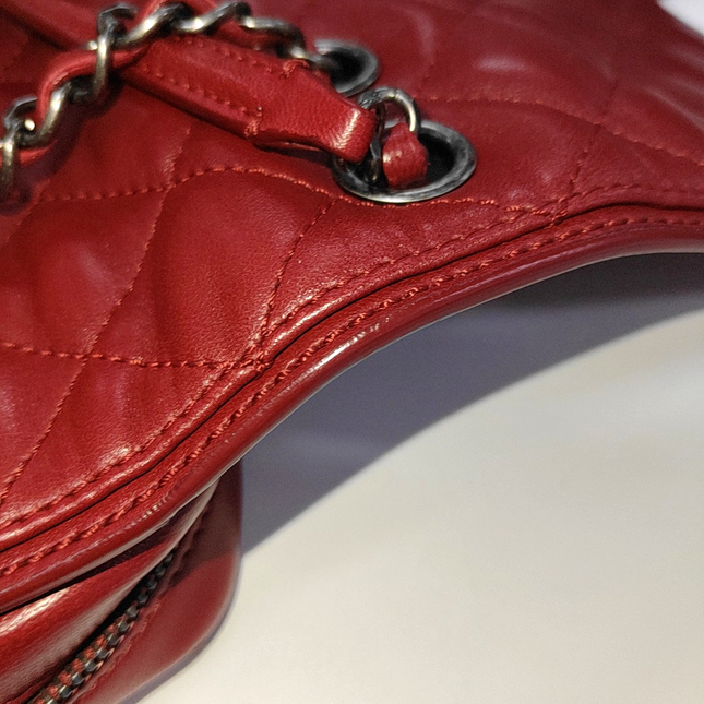 Sold Chanel Classic Flap Jumbo Large Red Calfskin Leather, 2013-2014