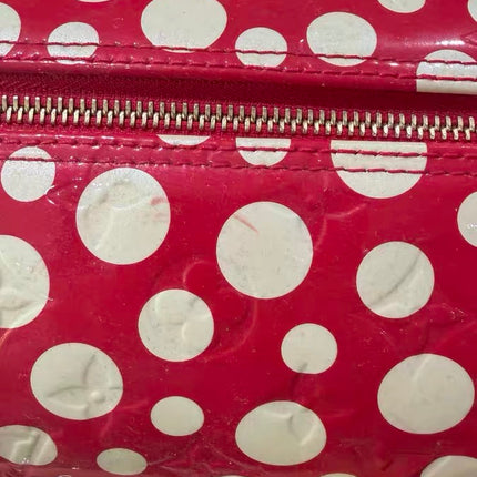 Louis Vuitton x Kusama Papillon 28 Red Polka Dots Patent Leather Handbag
