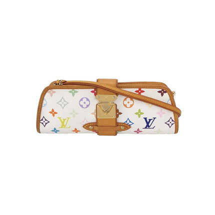 Louis Vuitton x Takashi Murakami Shirley Shoulder Bag White Multicolor-Luxbags