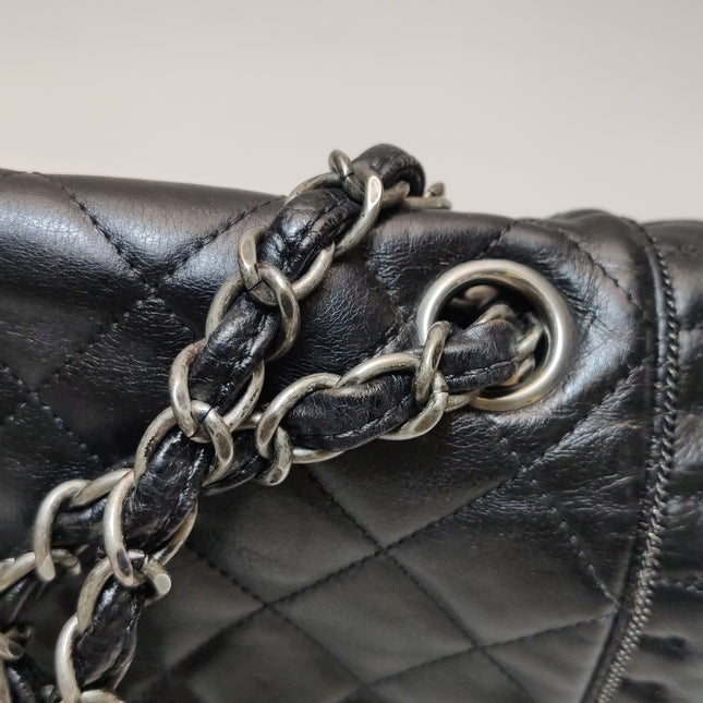 Chanel Istanbul Flap Bag 2011 Medium Leather and Knot Chain Redyed Black
