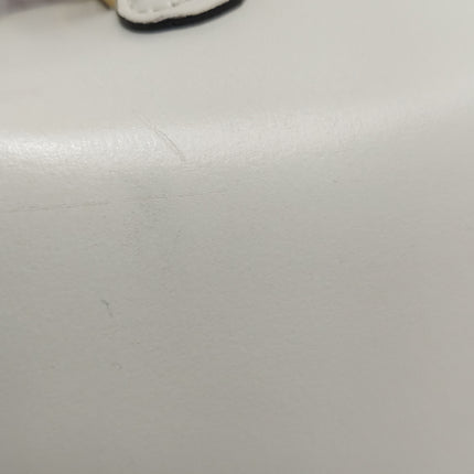 Gucci Bamboo 1947 Top Handle Bag Small White Box Leather Canvas Strap