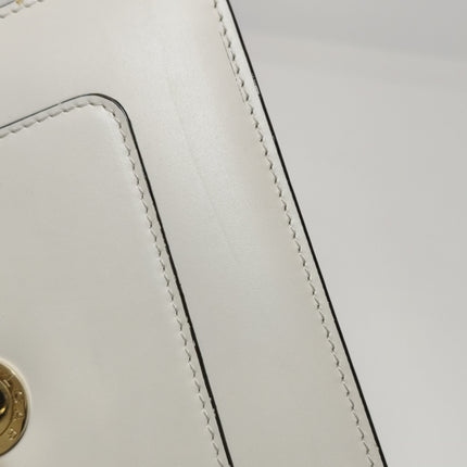 Bvlgari Serpenti Forever Small Leather Top Handle Crossbody Bag White