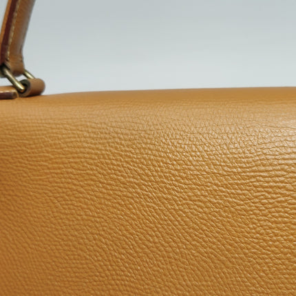 Hermes Kelly 28 Sellier Brown Gold Epsom Leather Gold Hardware 1985