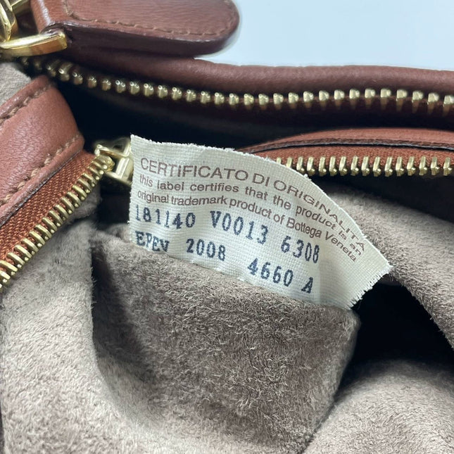 Sold Bottega Veneta Intrecciato Hobo Bag in Brown Red Nappa leather Large
