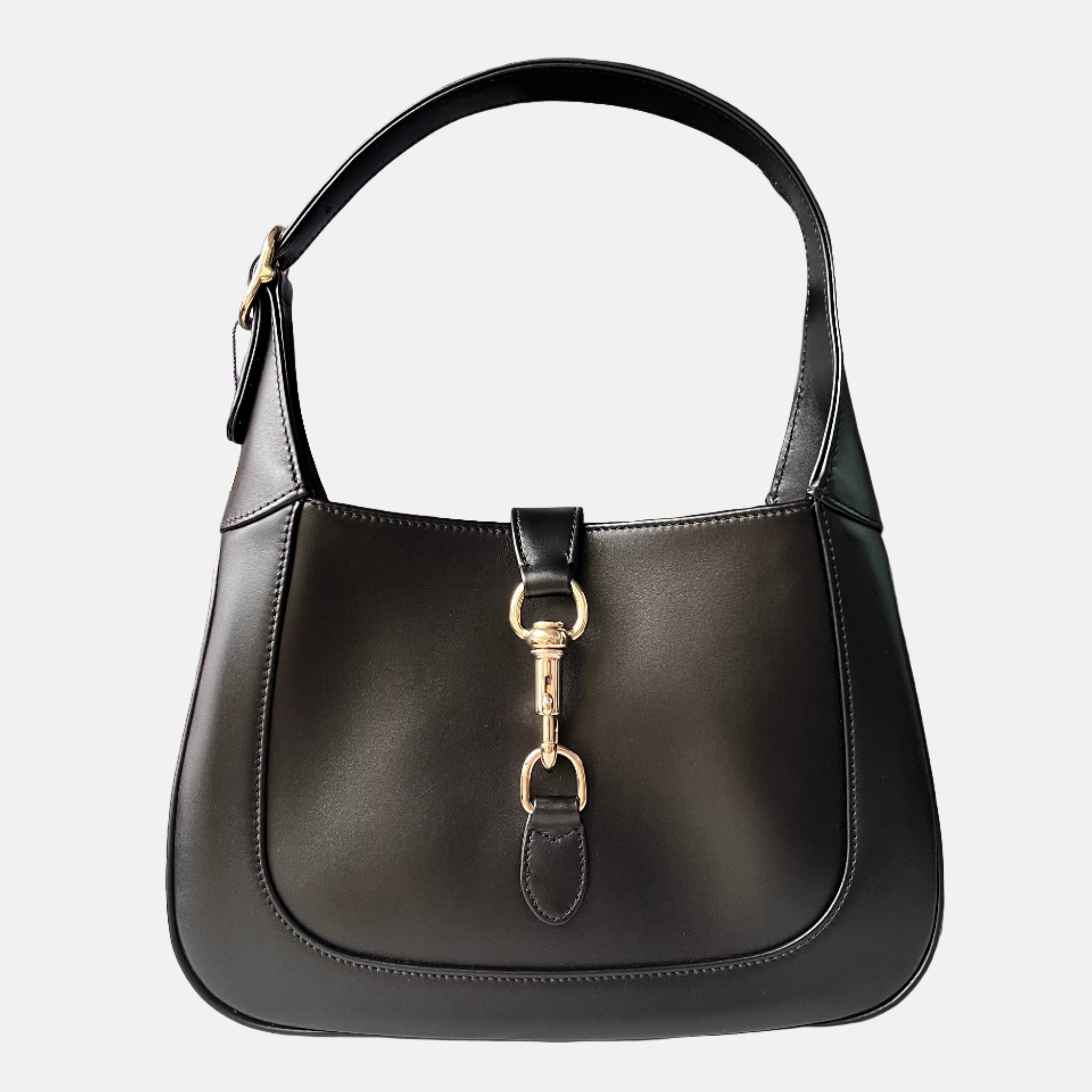 Sold Gucci Jackie 1961 Small Black Leather Shoulder Bag Clasp S24