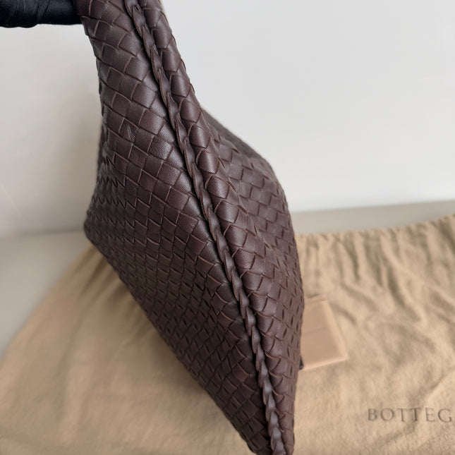 Bottega Veneta Hobo Bag Large Milk Chocolate Brown Lambskin leather 47cm