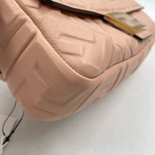 Fendi Baguette Lambskin Leather Crossbody Bag Medium Pink