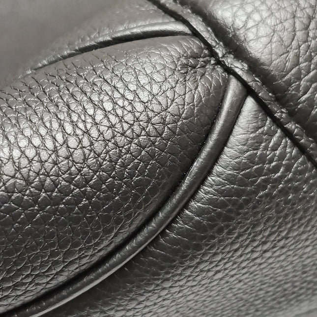 Gucci Jackie 1961 Black Large Pebbled Leather Shoulder Bag with Strap