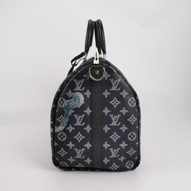 Louis Vuitton x Chapman Brothers Keepall 45 Bandouliere Lion Navy