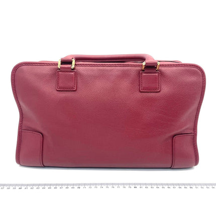Loewe Amazona 36 Medium Burgundy Leather Dragon Lock Gold-tone Hardware