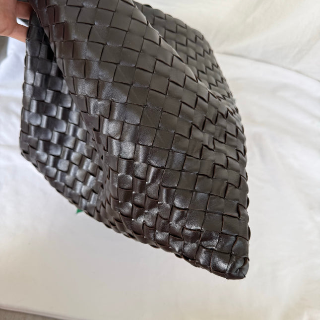 Bottega Veneta Hop Large Leather Fondant Chocolate Brown Hobo Bag