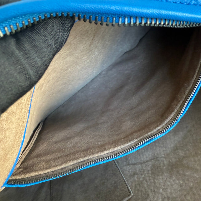 Bottega Veneta Veneta Hobo Medium Royal Blue Intrecciato Leather Bag 47cm