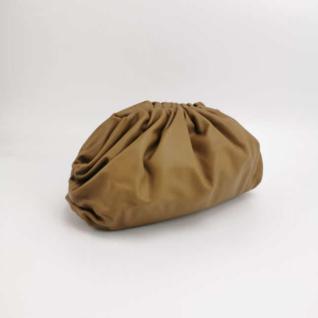 Sold Bottega Veneta Pouch Calfskin Leather Caramel Brown Large