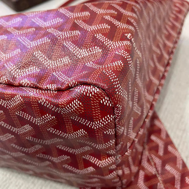 Goyard Saint Louis PM Tote Medium Red Goyardine 2017