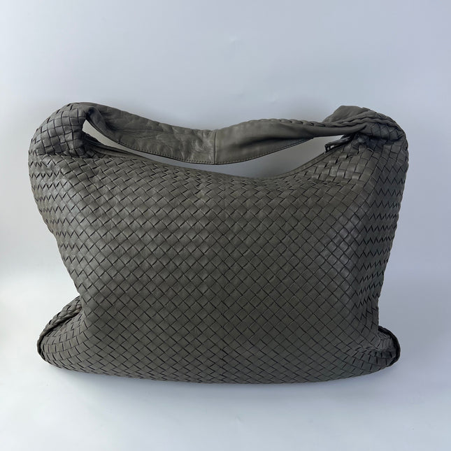 Bottega Veneta Hobo Bag Large Grey Lambskin leather 53cm