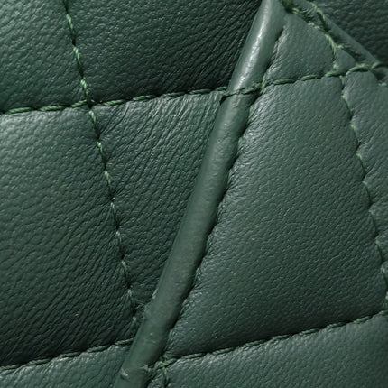 Chanel Classic Flap Mini Rectangular 2019 Green Lambskin Leather Silver Hardware