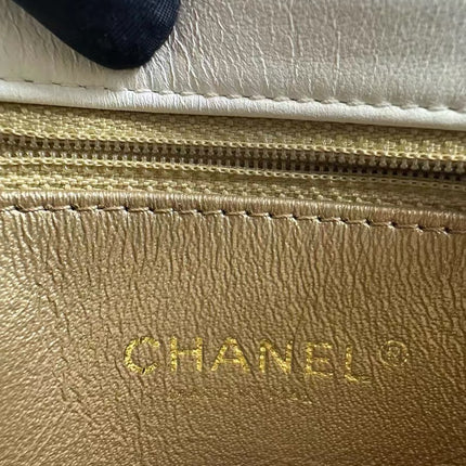 Chanel White Quilted Lambskin Double Side Pack Bags Aged Gold Hardware 2019