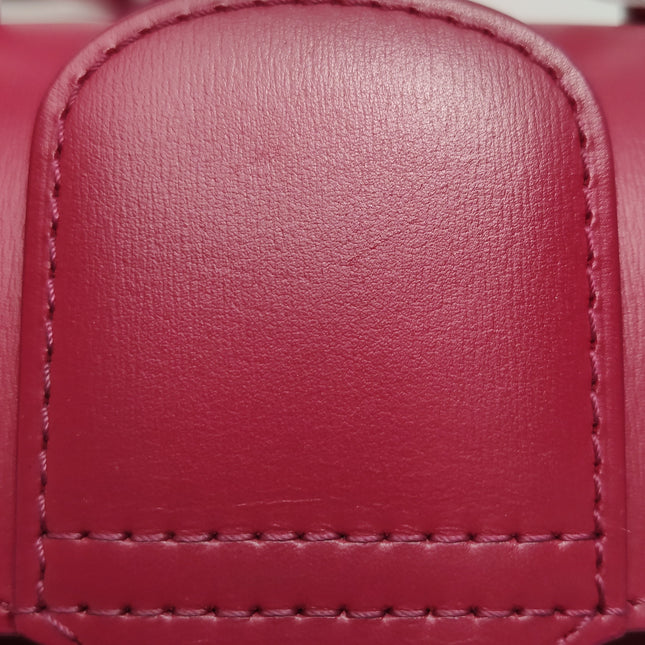 Delvaux Brilliant Mini Red Calfskin Leather Top Handle Crossbody Bag