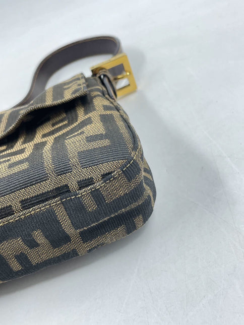 Sold Fendi Baguette Classic Zucca Print Monogram Gold-tone Hardware
