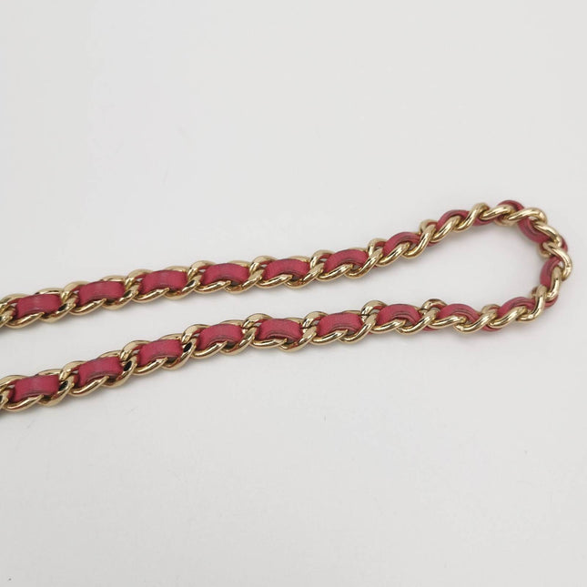 Sold Chanel East West Chocolate Bar Fuchsia Pink Leather