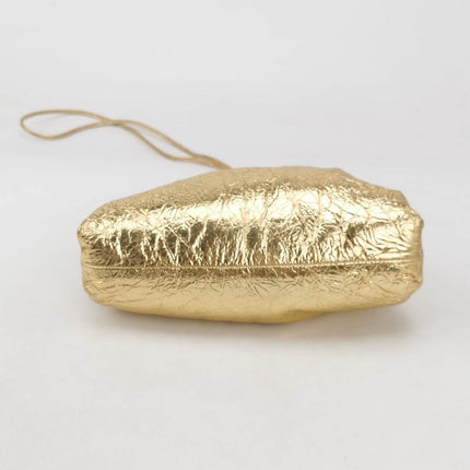 Bottega Veneta Pouch Mini Gold Lambskin Leather Crossbody Bag