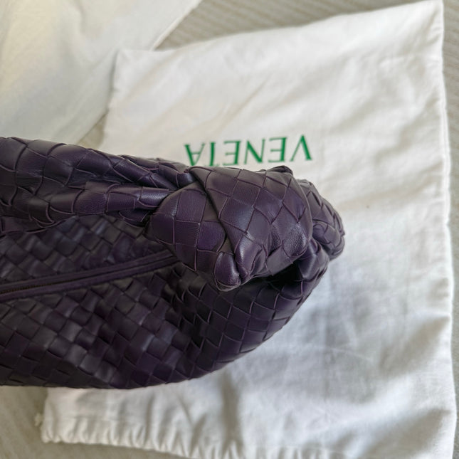 Bottega Veneta Jodie Small Purple Intrecciato Leather Gold Hardware