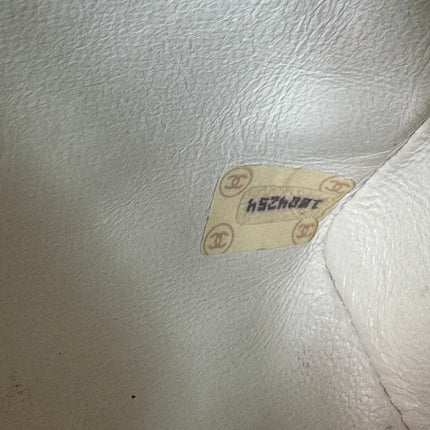 Chanel Diana CC Flap Bag Small Vintage White Lambskin Leather with 24k Gold HW, 1989-1991