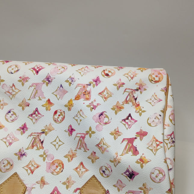 Louis Vuitton Speedy 35 Monogram Watercolor Pink Handbag Richard Prince 2008