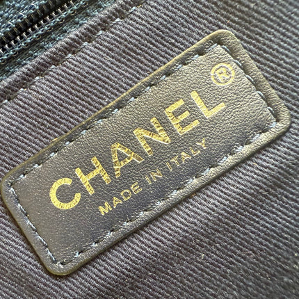 Chanel Deauville Tote Medium Navy Denim Top Handle