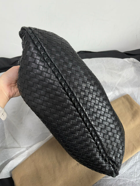 Bottega Veneta Veneta Intrecciato Hobo Bag Large Black Lambskin leather 48cm