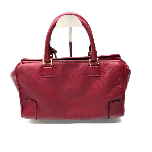 Loewe Amazona 36 Medium Burgundy Leather Dragon Lock Gold-tone Hardware