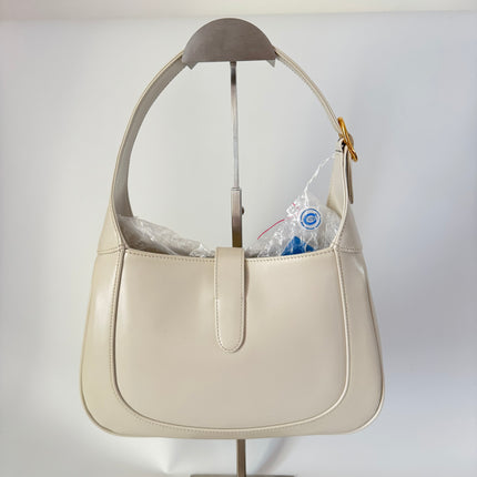 Gucci Jackie 1961 Small Leather Bag White with Strap