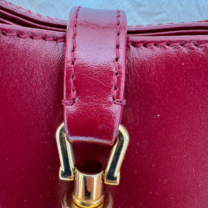 Gucci Jackie 1961 Mini Red Burgundy Leather Bag