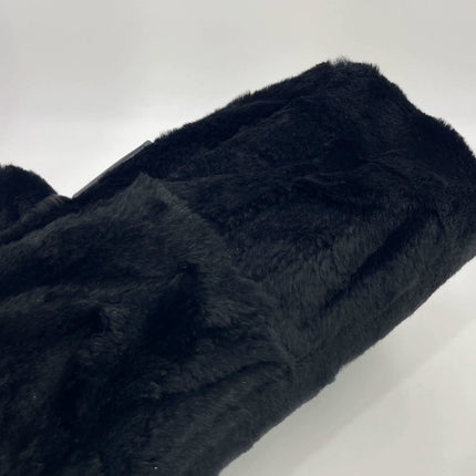 Fendi Mamma Baguette Black Faux Fur Shoulder Bag