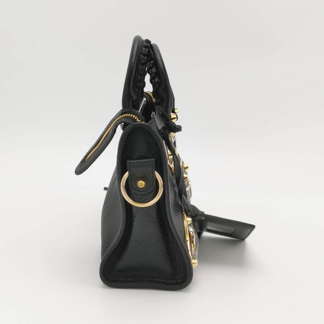 Sold Balenciaga City Bag Black with Gold hardware Mini Crossbody Bag
