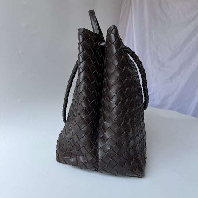 Bottega Veneta Andiamo Large Dark Chocolate Brown Handbag