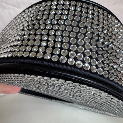 Coperni Crystal-embellished Mini Swipe Bag Black