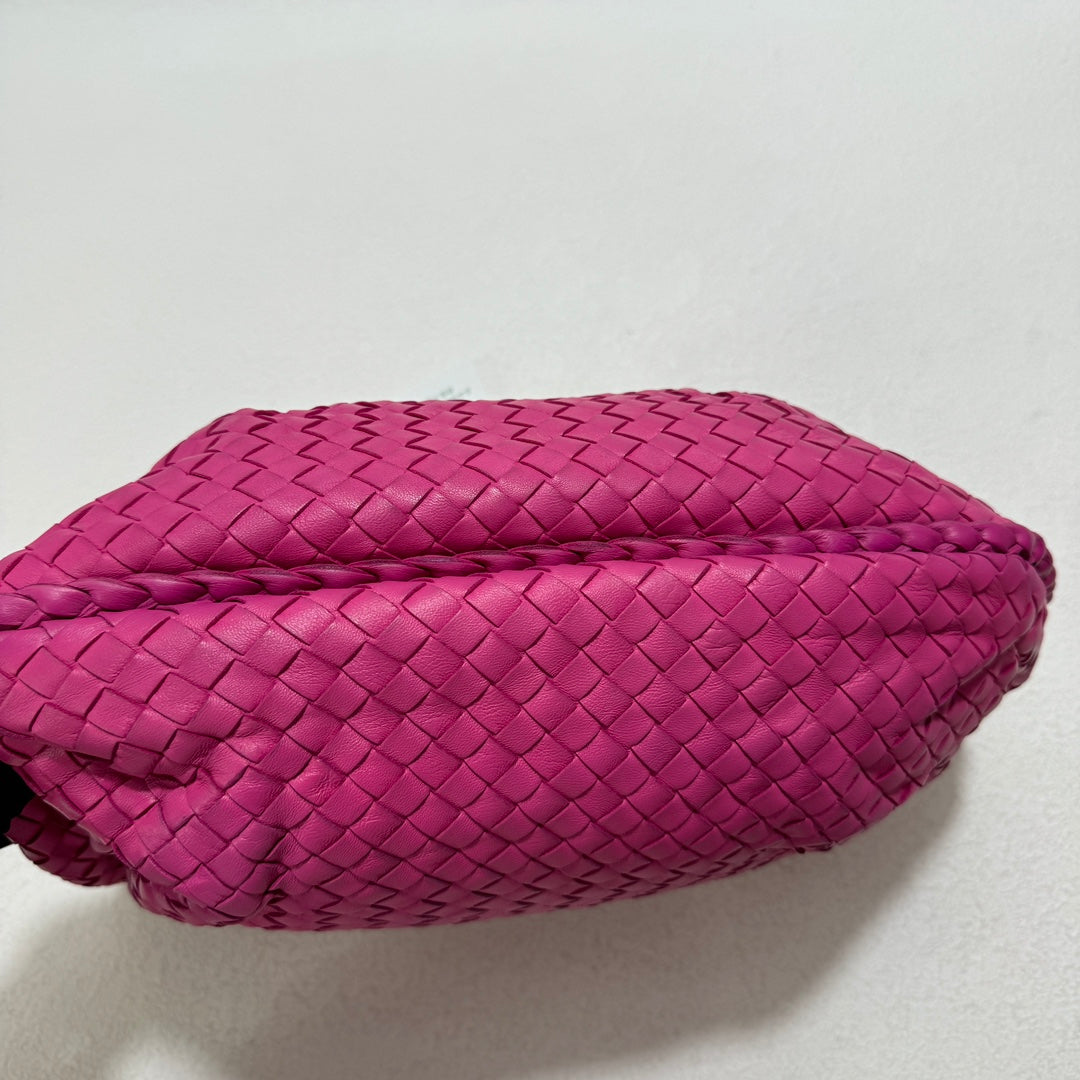 Bottega Veneta Belly Hobo Intrecciato Fuchsia Pink Nappa Leather Medium 40cm