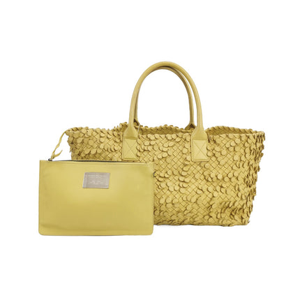 Bottega Veneta Cabat Limited Poussin Paillettes Tote Yellow